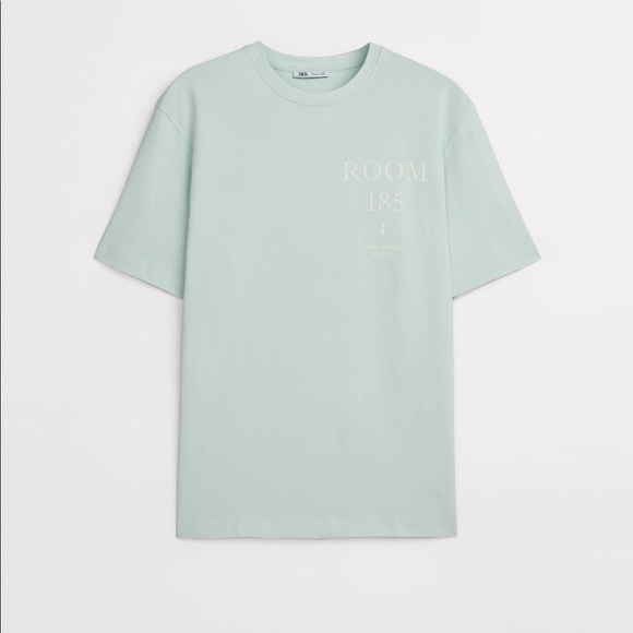 Zara Light Blue Short Sleeve Tee - Picture 4 of 8